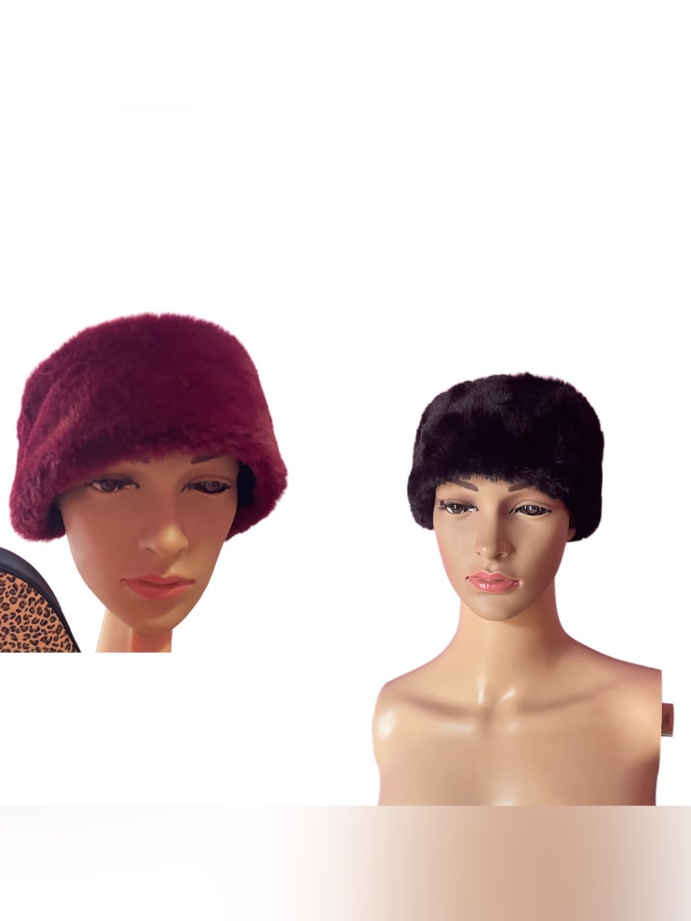 bundle of 2 faux fur headbands